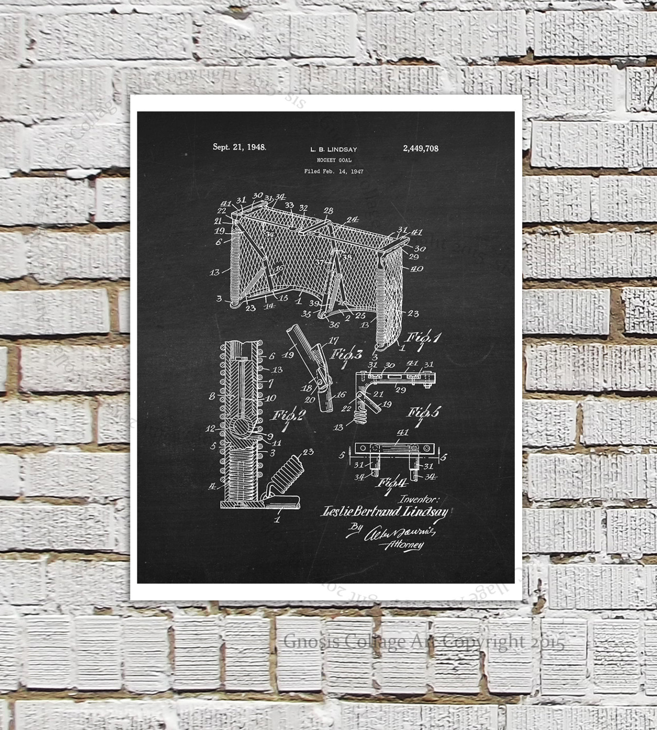 Ice Hockey Patent Print 4 Hockey Game Goal Invention Print Etsy