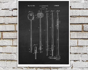 Drumstick Patent Art #3 on chalkboard background - Music room Decor, Musician Wall Decor, Gift for Drummer, Drummer Decor idea, Wall Art