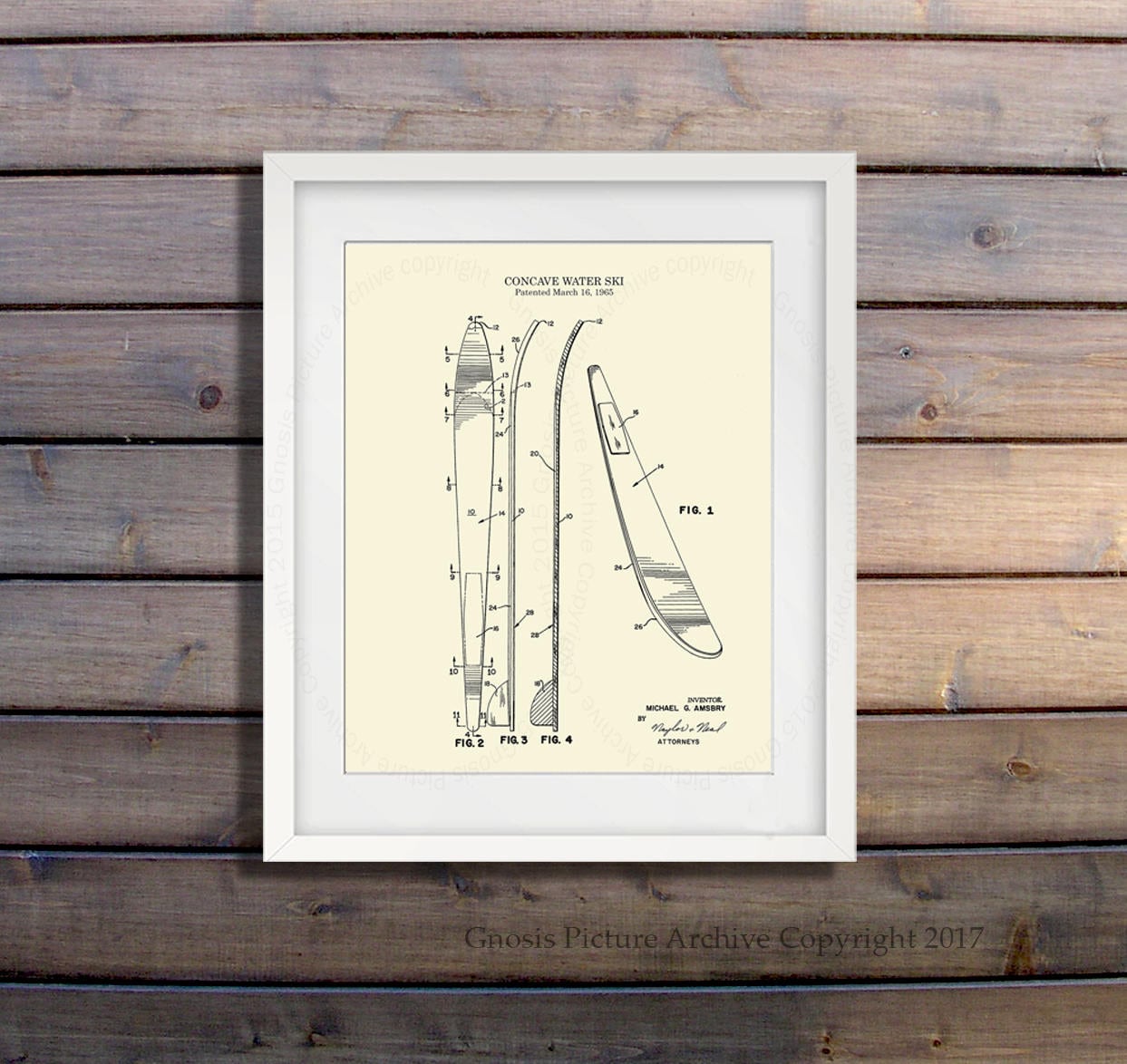 Lake House Decor Set of 6 Unframed Vintage Water Ski Art Etsy