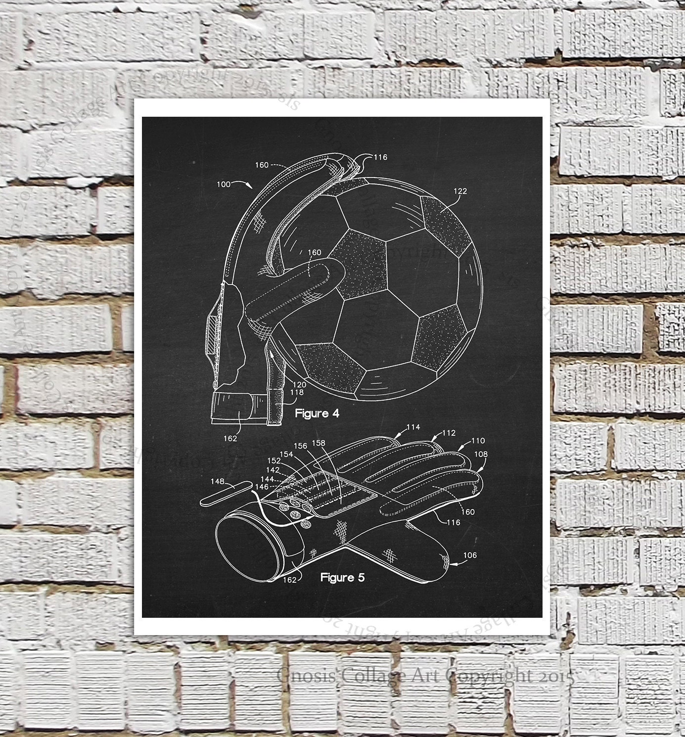 Soccer Decor set of 4 Black & White Chalkboard Art. Boys Room Etsy
