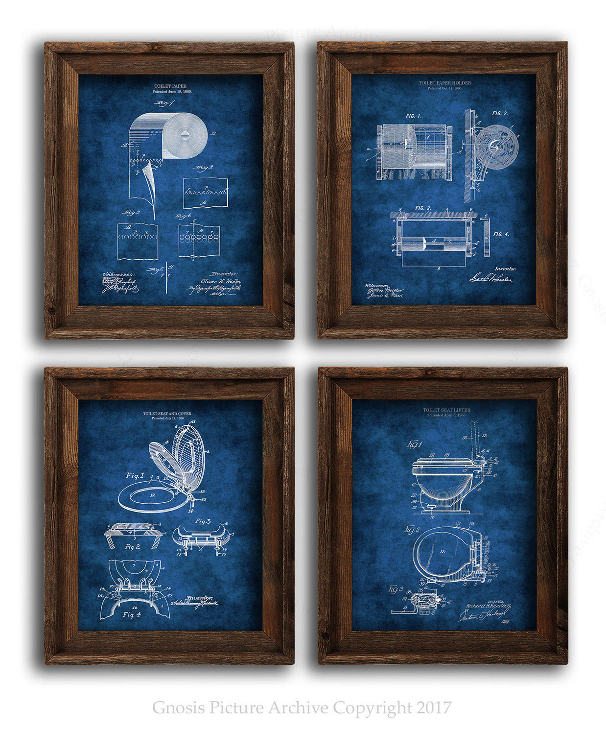 Toilet Paper Patent Print, 1889 Blueprint, Bathroom Decor - Etsy