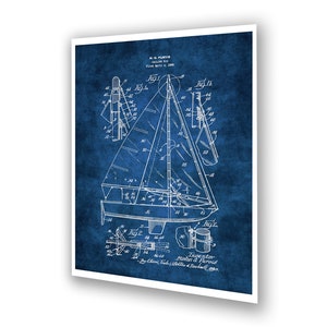 Sailboat Art Blueprints Sailing Wall Decor Set of 3 Unframed Art Prints Sailing Gifts image 5