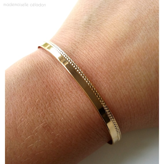 Gold hard bracelet clearance