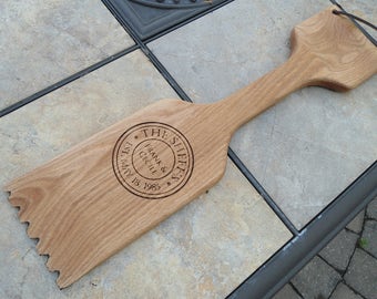 Personalized Wood Grill Cleaner, Laser Engraved Father's Day Gift, Personalized Grilling Gift, Custom Wood BBQ Tool