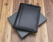 Personalized Leather Passport Wallet, Custom Leather Travel Gift for Men, Destination Wedding Groomsman Gift, Personalized Father 39 s Day Gift