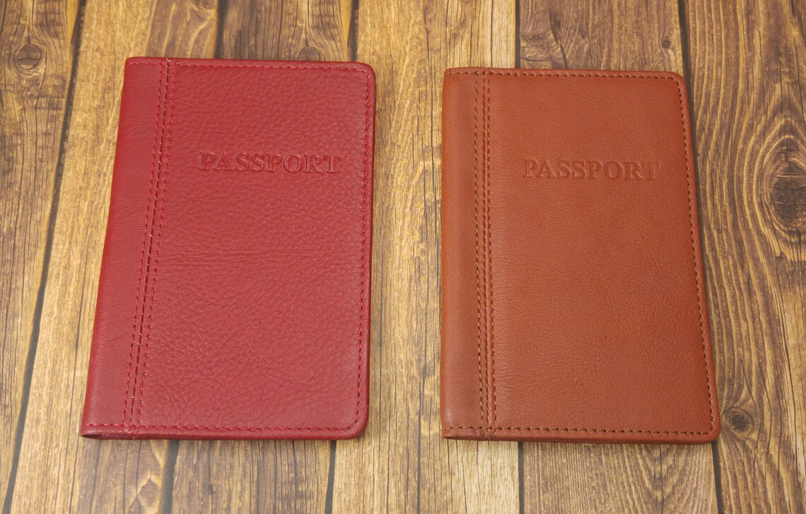 Personalized Leather Passport Cover Custom Leather Travel Etsy