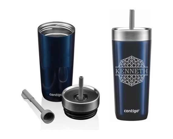 Luxe Stainless Steel Travel Tumbler with Spill-Proof Lid and Straw, 18oz