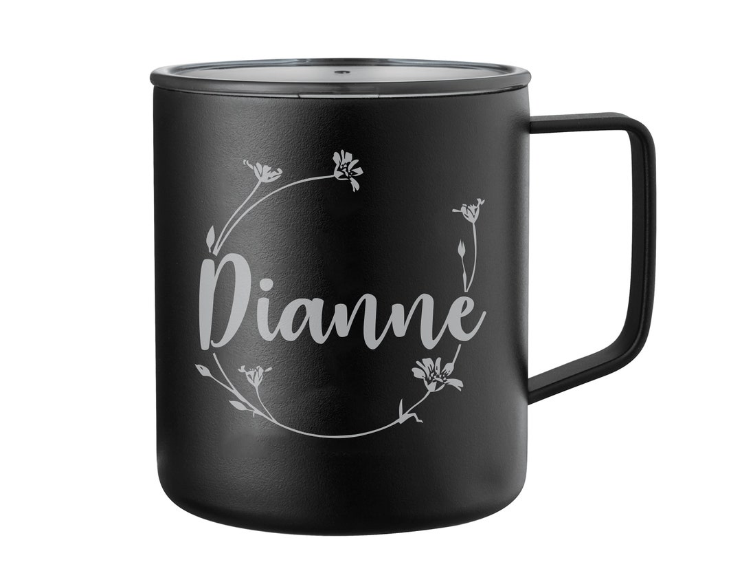 Personalized Coffee Mug, 14 Oz. Custom Insulated Camp Mug, Laser Engraved  Monogrammed Travel Mug, - Etsy