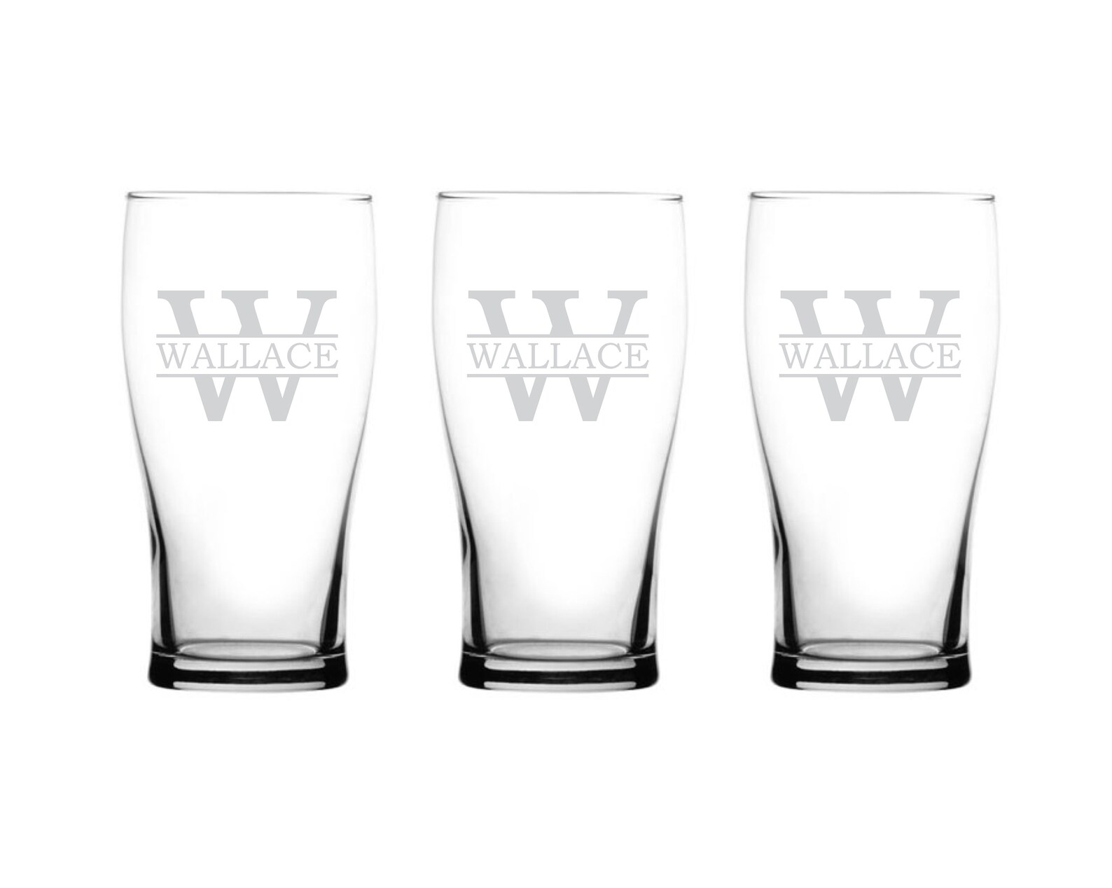 Personalized Tulip Pint Glass Set of 2 Custom 16 Oz. Beer Etsy