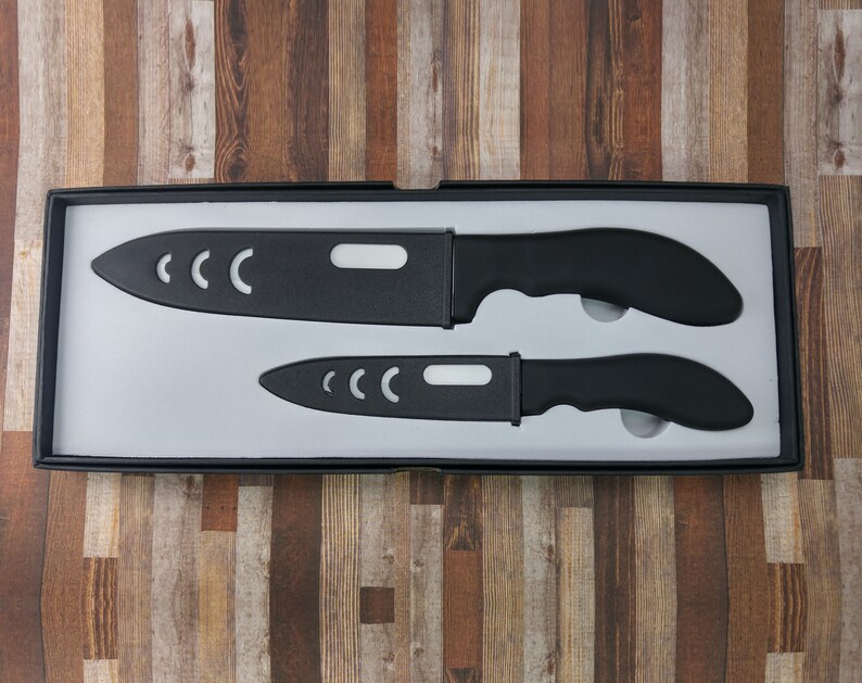 Personalized Ceramic Chef's Knife Set Engraved Ceramic Etsy