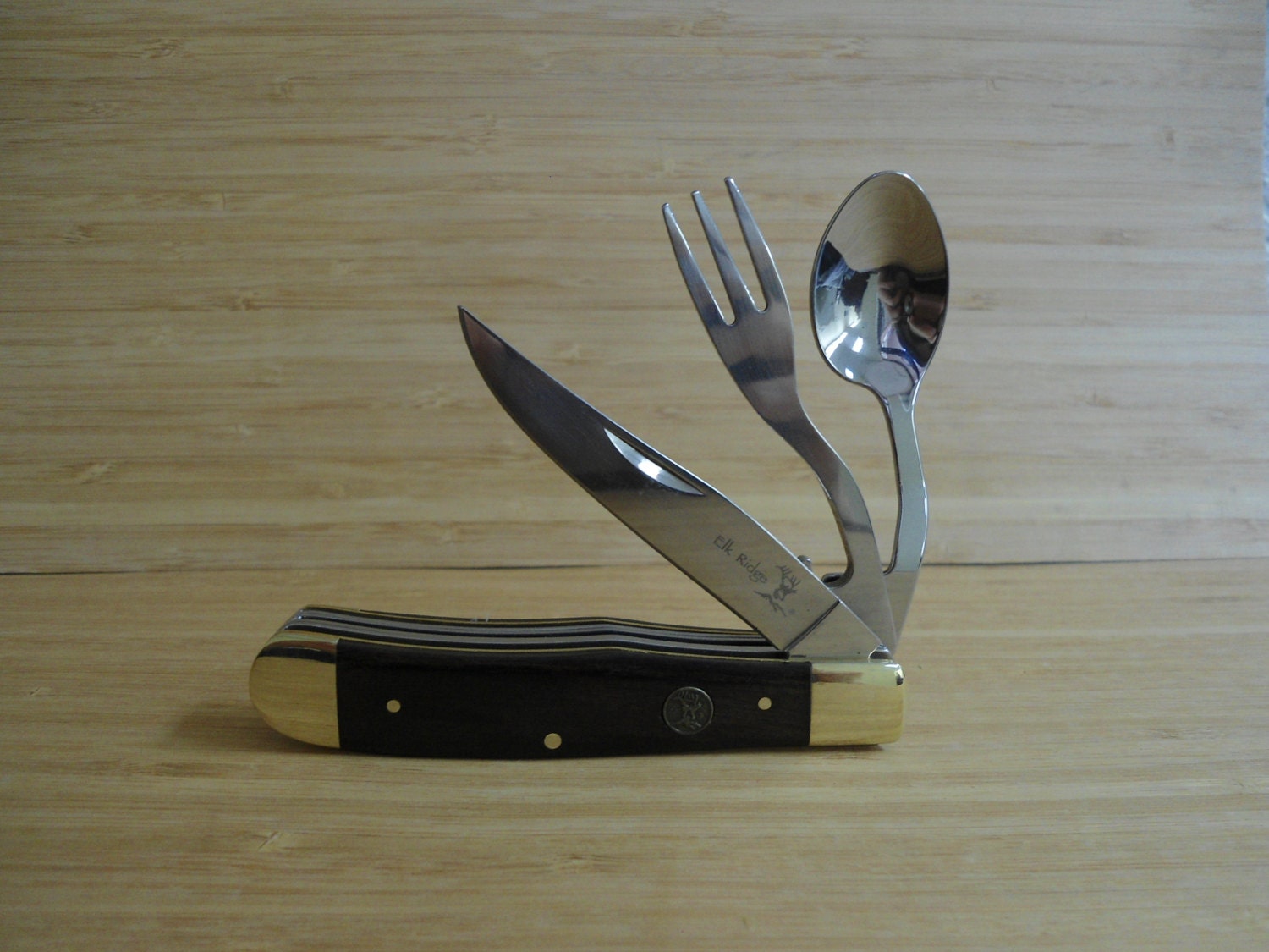 SALE Personalized Pocket Knife Utensil Set made with Dark Etsy