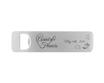 Personalized Bottle Opener, Stainless Steel Magnetic Bottle Opener, Engraved Groomsman Gift Beer Bottle Opener