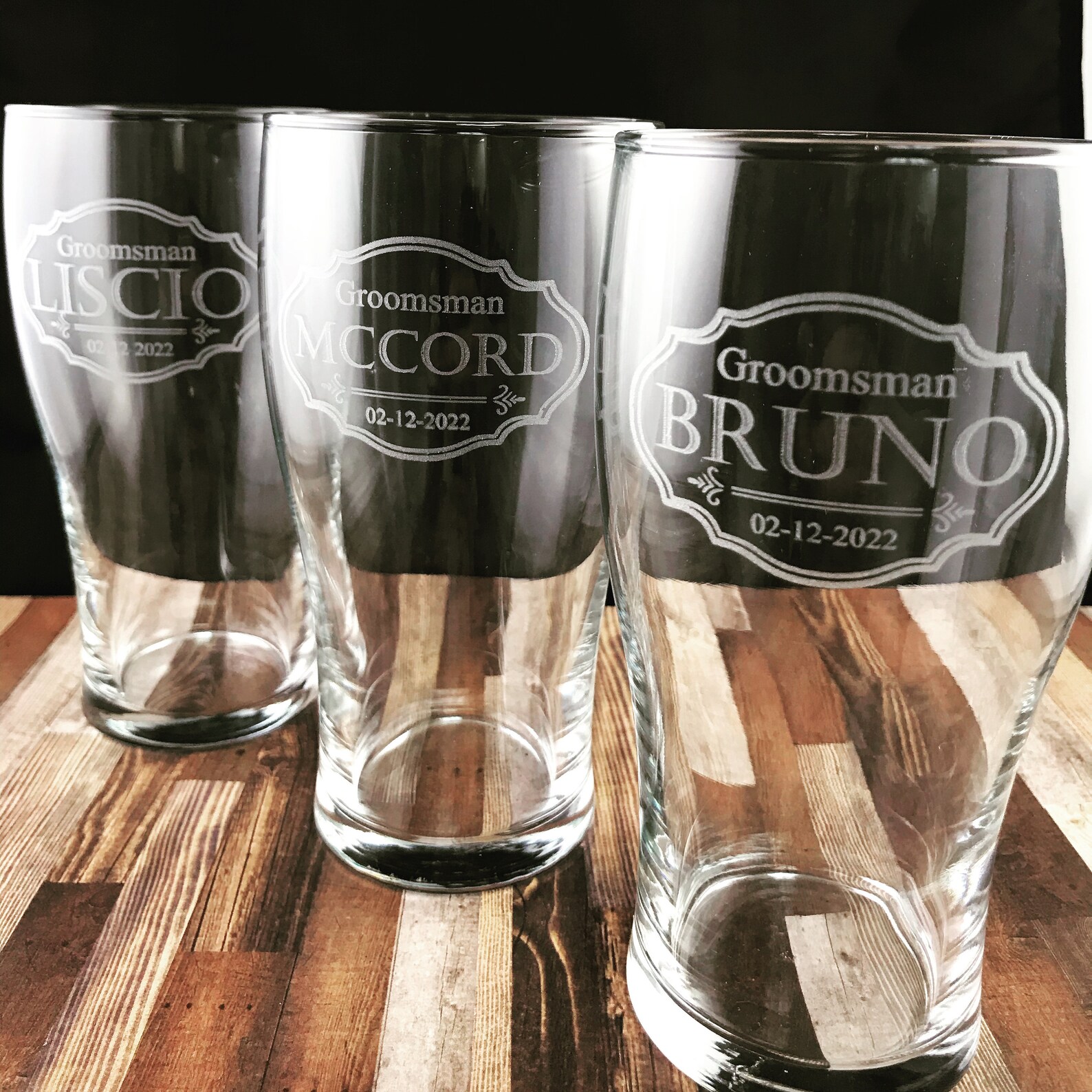 Personalized Tulip Pint Glass Custom 16 Oz. Beer Glass Laser Etsy