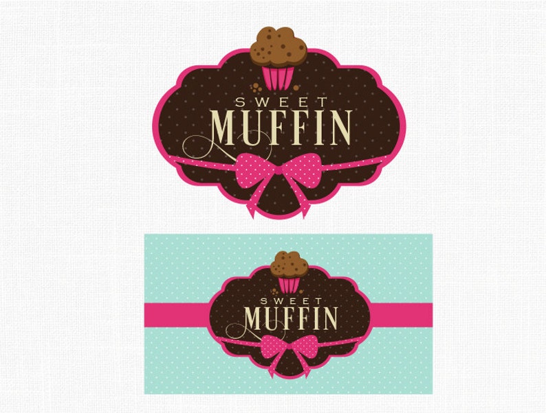 Custom Muffin Logo Design Bakery Logo Label Design Sweets Etsy