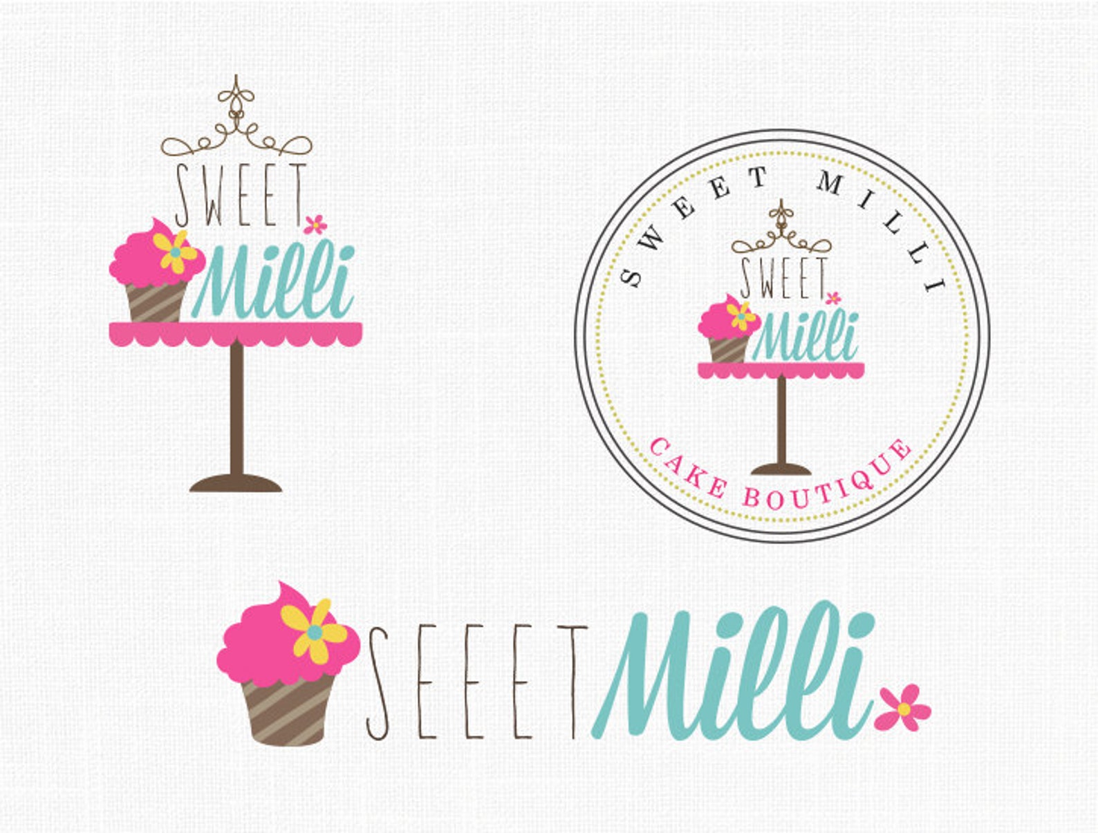 Cake stand logo bakery logo design bakers logo design graphic Etsy