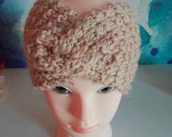 Knit headband, twist headband, ear warmer, turban wrap, Australian handmade, teen headband, gift for her, pure wool.