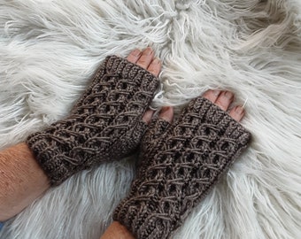 Hand knitted fingerless mittens , winter gloves, ladies winter texting, stall holder gloves, Pure wool, arthritis mittens