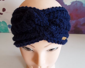 Knit headband, twist headband, ear warmer, turban wrap, Australian handmade, teen headband, gift for her, pure wool.