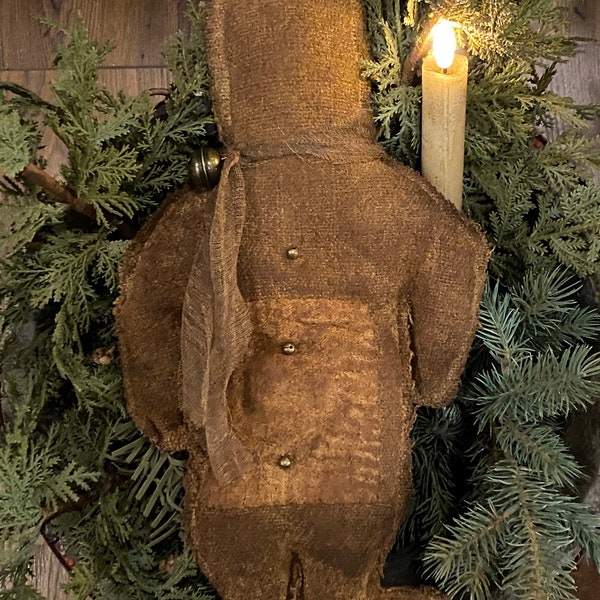 Very Sweet Primitive Gingerbread made from Old Grain Sack