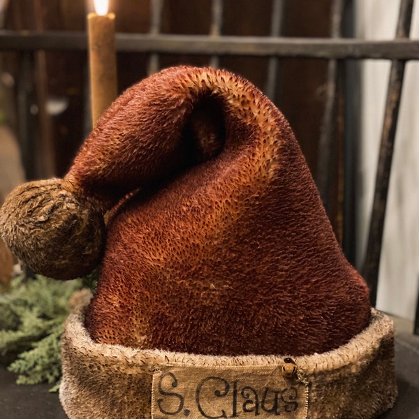 Only a Few Left for the Season! Primitive Santa Hat!