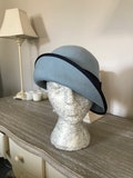 Downton Look Asymmetric Wool Felt Cloche Hat