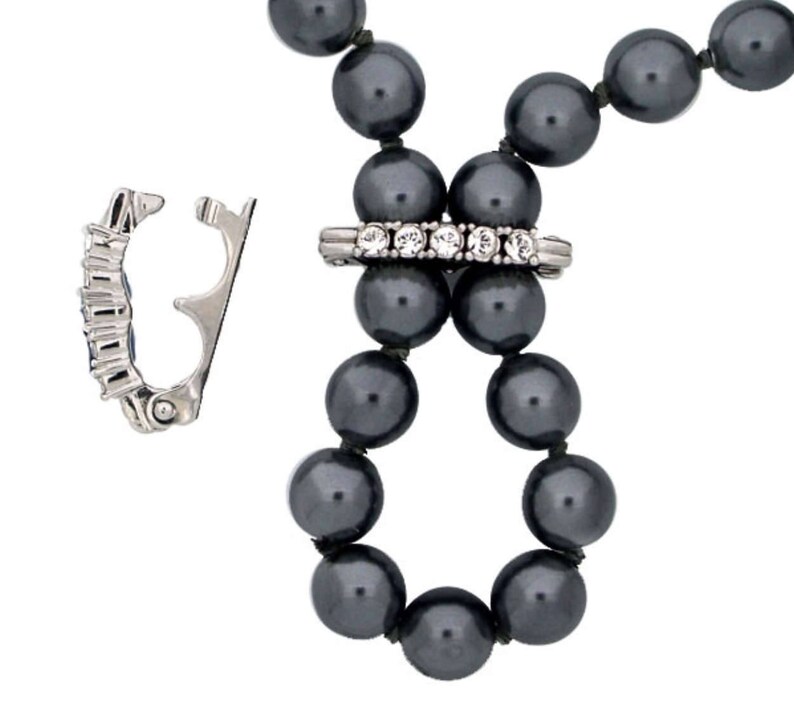 Swarovski Crystal Necklace Enhancer Pearl Shortener Pearl Etsy