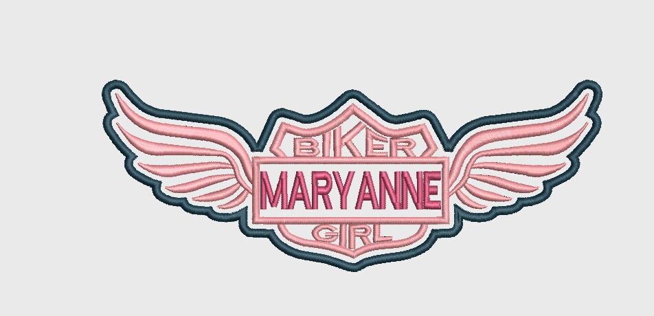 Embroidery Machine Design - Patch Biker Girl / Btch / Babe - 3 Designs ...