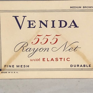 Rare Copper Red Colour 1920's "VENIDA" Vintage Deadstock New Old Stock FINE Mesh RAYON Hair Net