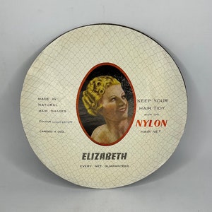 1 Card of 48 Nylon Light Brown Elizabeth Hairnets Original 1930&#39;s Vintage Deadstock New Old Stock