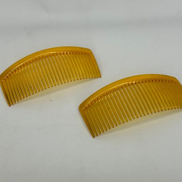 Vintage 1950s Pair Of Shorty Combs New Old Stock Hair Comb Slide