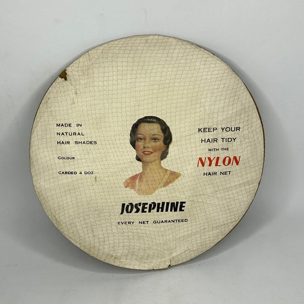 1 Card of 48 Nylon Blonde Josephine Hairnets Original 1930's 1940's Vintage Deadstock New Old Stock