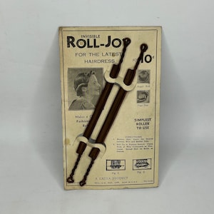 RARE 1930&#39;S New Old Stock Vintage Original Display Piece ROLL-JOY Hair Foundation By Laura Hair Novelty co., New York U.S.A