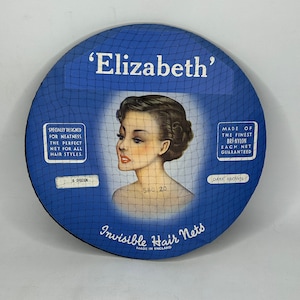 1 Card of 72 Elizabeth Bri-Nylon Dark Brown Hairnets Made In England Original 1950&#39;s Vintage Deadstock New Old Stock