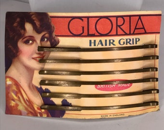 1930's New Old Stock Original Vintage Deadstock Giant 11.5cm Long GLORIA Wave Setters Water Wavers Wave Clip Hair Grips Clips Set of 6