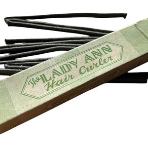 Vintage Hair Curlers Deadstock New Old Stock Vintage Original 1920&#39;s 1930&#39;s Pack of 6 &quot;LADY ANN&quot; 4.5&quot; Flexible Hair Curlers Made in England