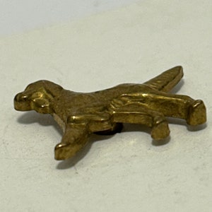 1940s Vintage Labrador Retriever Dog Gold Tone Metal Shirt / Collar Stud Hunting Game Shooting Working Dog image 3