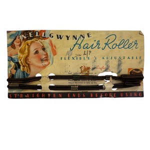 RARE 1930&#39;s New Old Stock Vintage Original Display Piece NELL GWYNNE Hair Rollers Made In England