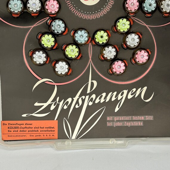 1 Amazing ZOPFSPANGE Card Of 36 German Braid Plai… - image 7