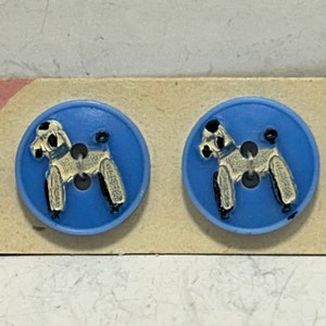 Boutons de caniche de nouveauté de 15 mm Authentique millésime des années 1950 Nouveau vieux stock