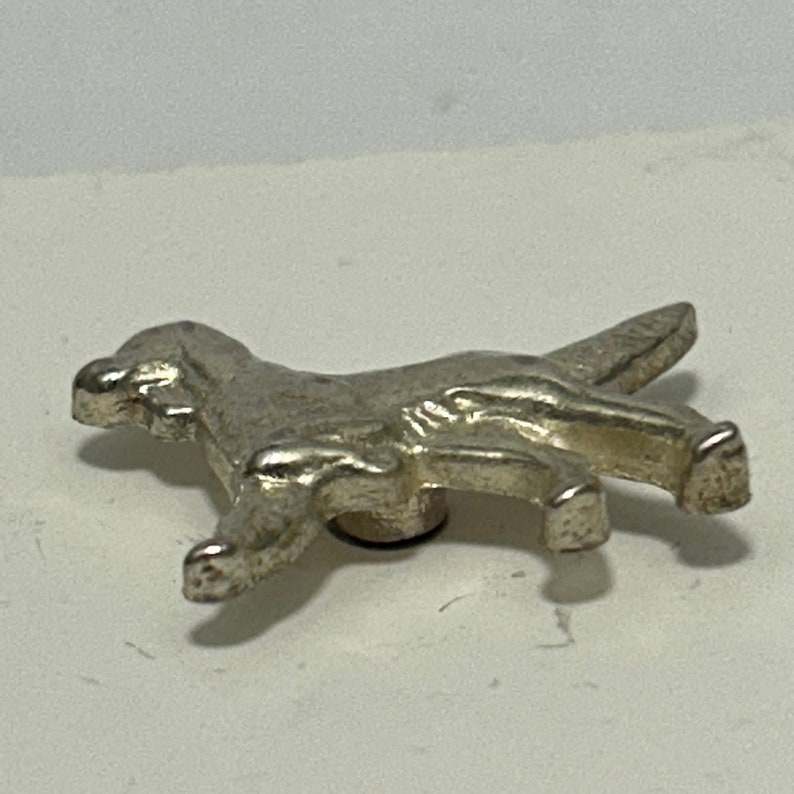 1940s Vintage Labrador Retriever Dog Silver Tone Metal Shirt / Collar Stud Hunting Game Shooting Working Dog image 2