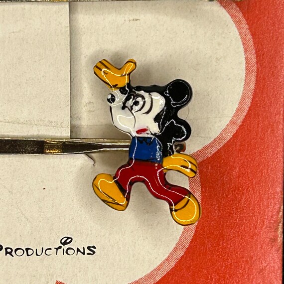昭和ビンテージ　Mickey Mouse Power 1960s Vintage New Old Stock Mickey Mouse Bobby Pins by
