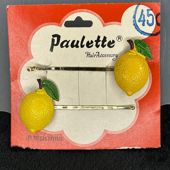 1960s Vintage New Old Stock Fruit Bobby Pins By P… - image 10