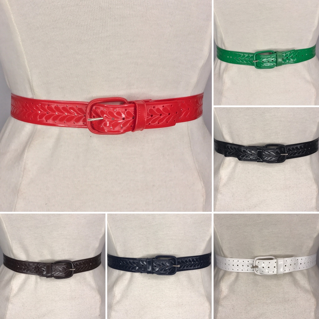 1940'S 1950'S Vintage New Old Stock Ladies Vinyl Belt 1 Inch 1940'S 1950'S Vintage New Old Stock Ladies Vinyl Belt 1 Inch