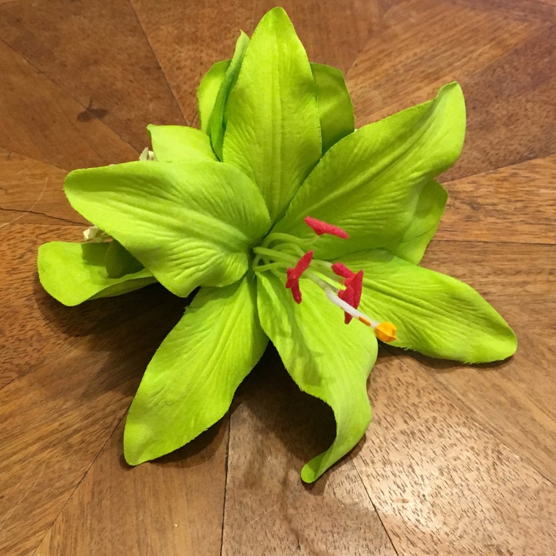 Lime Green Shazam Signature Lily /& Orchid Clip