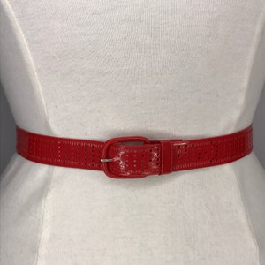 1940&#39;S 1950&#39;S Vintage New Old Stock Ladies Red or White Vinyl Belt 1 inch wide Style 10 Peg Board