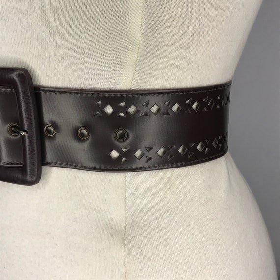 1940'S 1950'S Vintage New Old Stock Ladies Vinyl Belt 2 Inch 1940'S 1950'S Vintage New Old Stock Ladies Vinyl Belt 2 Inch