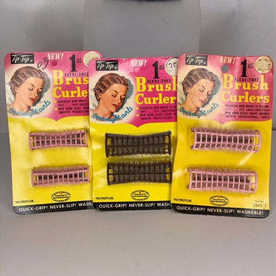 1950's Vintage Deadstock TIP TOP Brush Curlers Hair - Etsy 1950's Vintage Deadstock TIP TOP Brush Curlers Hair - Etsy