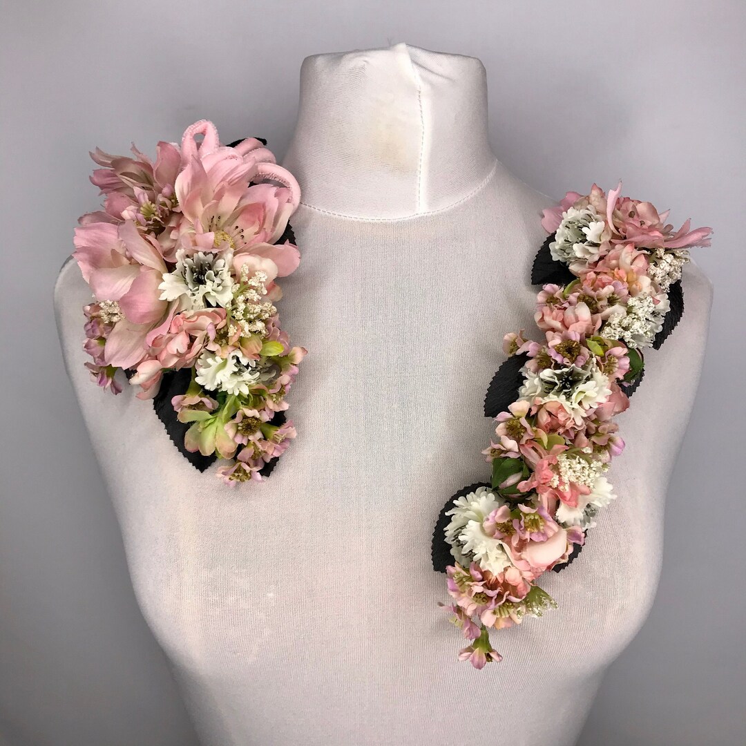 1940's Hollywood Style Pastel Pink Large Dress Corsage & Hair