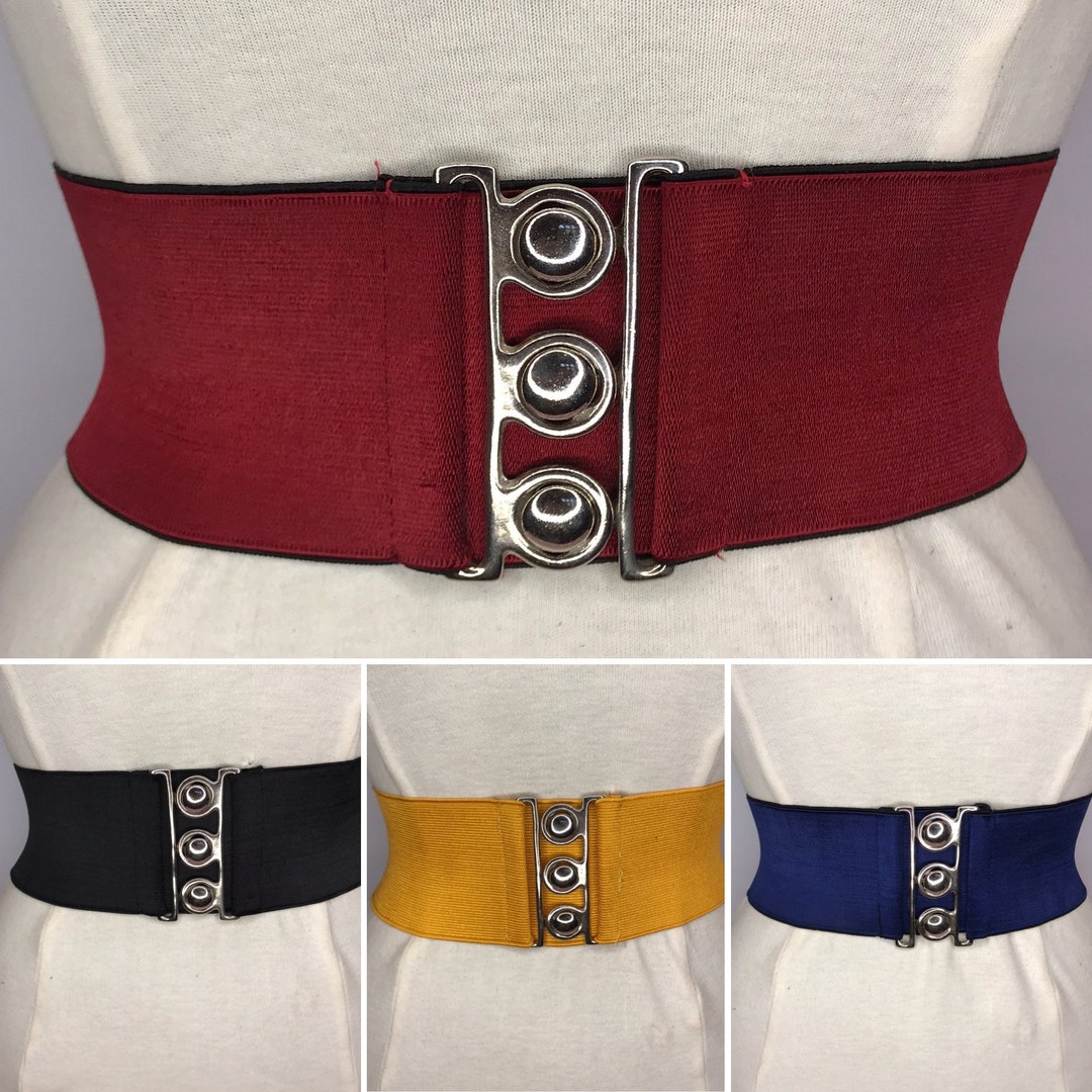1950'S Vintage New Old Stock Ladies 3 Inch Wide Elasticated Cinch Belt Silver Buckle - Etsy 1950'S Vintage New Old Stock Ladies 3 Inch Wide Elasticated Cinch Belt Silver Buckle - Etsy