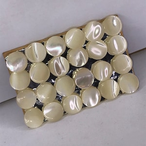 1940&#39;s Mother Of Pearl Buttons 7mm, 11mm, Or 14mm x 24 Original Vintage Deadstock Takase Shank Made In Occupied Japan
